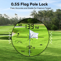 Golf Range Finder with Slope & 7X Magnification, 1200 Yards Rechargeable