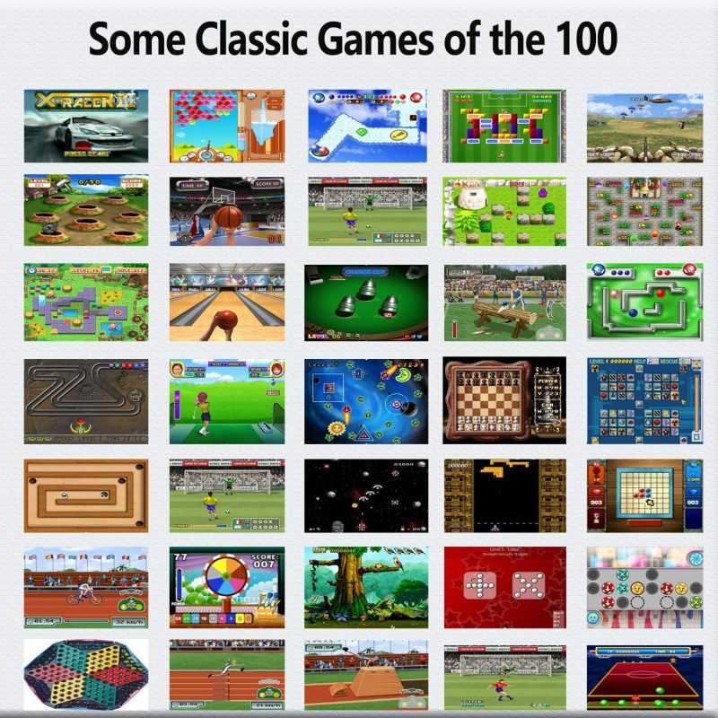 16-Bit Handheld Game Console 3.0 Screen, 100 Classic Games, USB Rechargeable