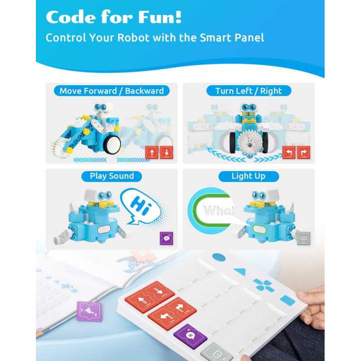 WhalesBot C3 Pro Robot Éducatif 12-en-1, Télécommande & Programmation STEM pour Enfants 4-7 ans WhalesBot C3 Pro Robot Éducatif 12-en-1, Télécommande & Programmation STEM pour Enfants 4-7 ans