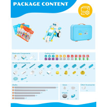 WhalesBot B3 Pro : Kit Robot STEM 24-en-1 pour Enfants 4-6 ans