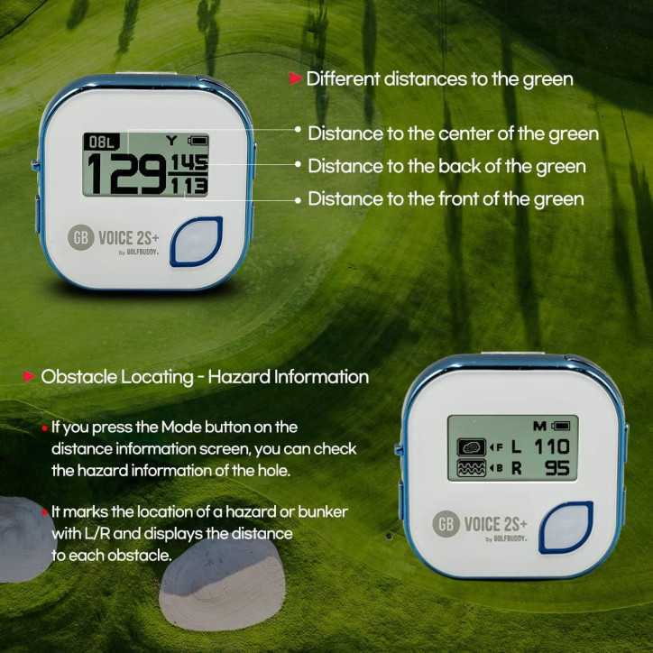 Améliorez votre jeu avec le GOLFBUDDY Voice 2S+ : léger, étanche, précis et facile à porter Améliorez votre jeu avec le GOLFBUDDY Voice 2S+ : léger, étanche, précis et facile à porter