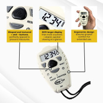 Score right every time! Touch counter with distinct buttons, lightweight and ultra-convenient