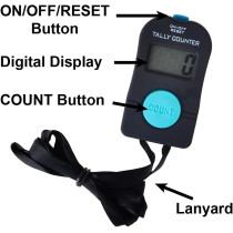 TopTie Digital Hand Tally Counter with Lanyard for Golf, Fish & More