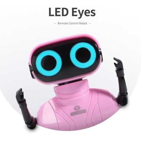 GILOBABY Robot Télécommandé pour Enfants avec Yeux LED, Mouvements Dansants, Rose, 3+ Ans