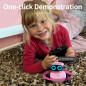 GILOBABY Pink RC Robot Toy for Kids 3+, LED Eyes, Flexible Parts, Dance & Music - Birthday Gift