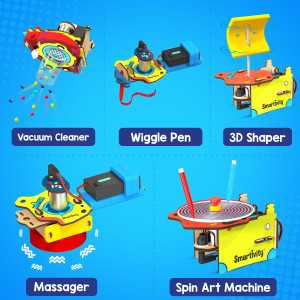 Smartivity 10-in-1 Motor-Powered STEM Kit for Kids 6-12 | Build 10+ Cool Electronics Projects | DIY Gift
