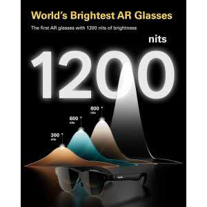 RayNeo Air 3s Pro Lunettes AR/XR 201'' 1200 Nits 120Hz HueView 2.0 pour iPhone 16/Android/Mac/Jeux