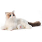 Chongker Robot Chat Interactif, Peluche Pondérée Artisanale, Réponse Vocale, Battement Réaliste, Ronronnement