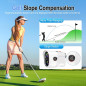 Télémètre de golf 1200 yards avec inclinaison, zoom 7x, rechargeable, vibration & verrou drapeau