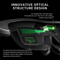 Lunettes AR Ultra-Légères 86 HD, Commande Vocale iOS/Android