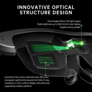 Lunettes AR Ultra-Légères 86 HD, Commande Vocale iOS/Android