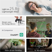 AR Smart Glasses with 86” Virtual Screen, Ultra-Light, Voice Control