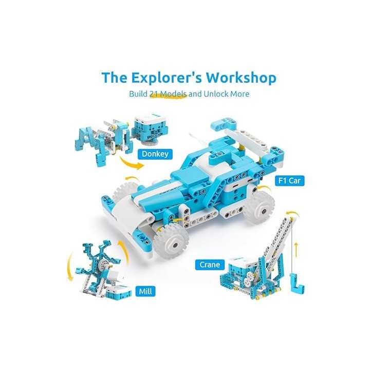 WhalesBot D1 21-in-1 STEM Coding Robot Kit for Kids 4+, 280+ Pieces, APP-Controlled Educational Toy Gift WhalesBot D1 21-in-1 STEM Coding Robot Kit for Kids 4+, 280+ Pieces, APP-Controlled Educational Toy Gift