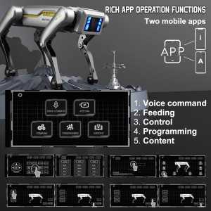 EVADA Smart Robot Dog Puppy with APP Remote, 20+ Actions, Voice Commands, USB Rechargeable, Durable Gift