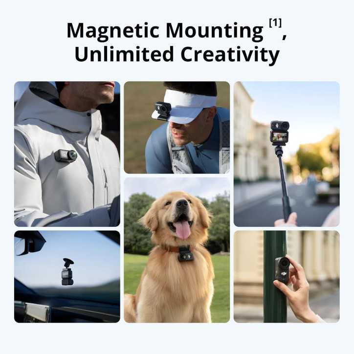 DJI Osmo Nano Standard Combo 128GB - Caméra Vlog 4K/60fps, Capteur 1/1.3, Grand Angle 143°, 200 min d’enregistrement DJI Osmo Nano Standard Combo 128GB - Caméra Vlog 4K/60fps, Capteur 1/1.3, Grand Angle 143°, 200 min d’enregistrement