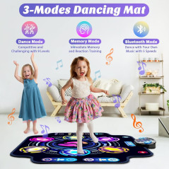 Tapis de Danse KIZJORYA Enfants Bluetooth 9 Niveaux LED
