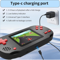Handheld Game Console for Kids with 300 Built-in Games, 137 Classic 16-bit Titles & 3.0-inch Screen