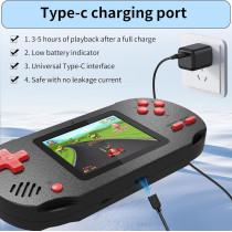 Console de jeux portable enfant, 300 jeux intégrés dont 137 classiques 16-bit, écran 3 pouces