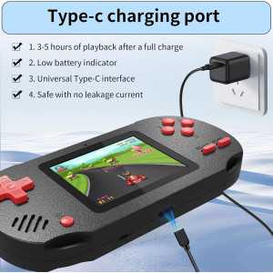 Handheld Game Console for Kids with 300 Built-in Games, 137 Classic 16-bit Titles & 3.0-inch Screen