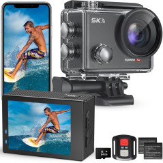 5K Waterproof Action Camera 30FPS 131FT Underwater WiFi Remote 64GB