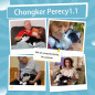 Chongker Robot Chat Interactif, Peluche Pondérée Artisanale, Réponse Vocale, Battement Cœur Réaliste, Chat Noir
