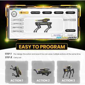 Robot Chien Intelligent Enfant – STEM, Voix, Télécommande, 30+ Actions