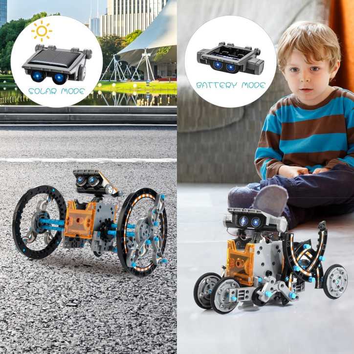 Kit Robot Solaire 14-en-1 STEM pour Enfants 8-12 Ans, Jouet Éducatif DIY d'Énergie Solaire Kit Robot Solaire 14-en-1 STEM pour Enfants 8-12 Ans, Jouet Éducatif DIY d'Énergie Solaire