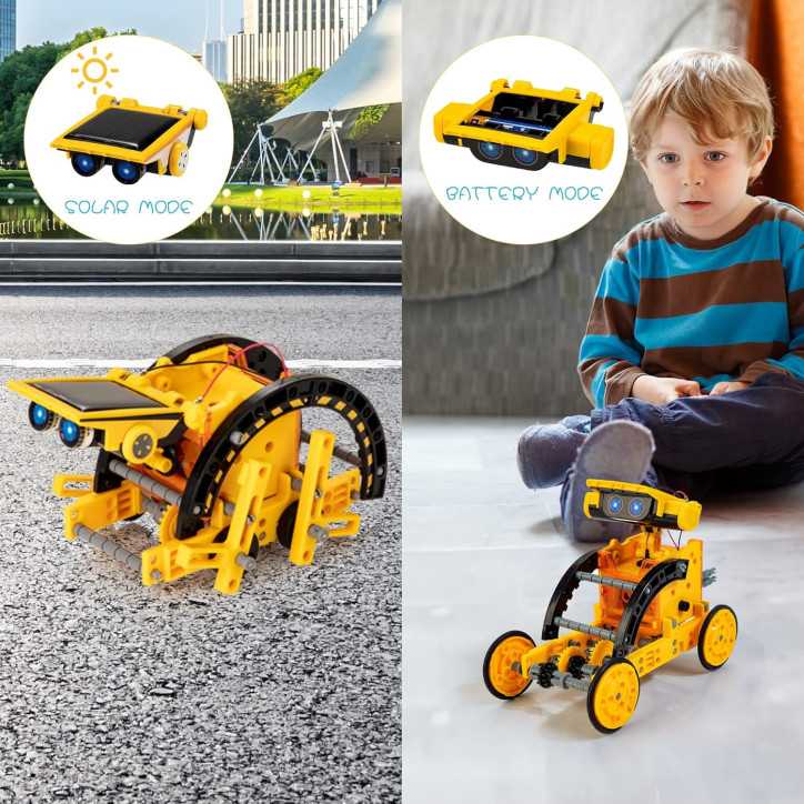 Kit Robot Solaire 14-en-1 STEM pour Enfants 8-12 ans, Jouet Éducatif DIY Énergie Solaire, Cadeau Kit Robot Solaire 14-en-1 STEM pour Enfants 8-12 ans, Jouet Éducatif DIY Énergie Solaire, Cadeau