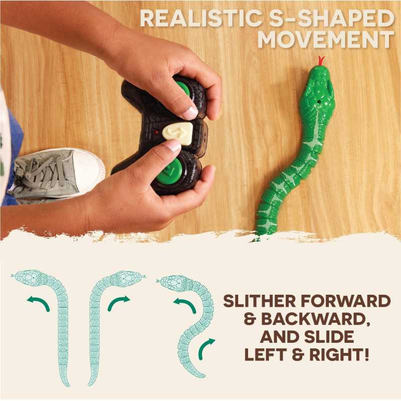 Terra by Battat Serpent RC Émeraude LED - Jouet Éducatif 6+