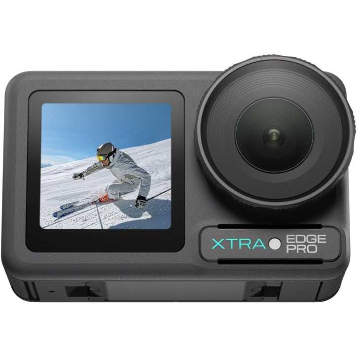 Xtra Pro Caméra d'Action 4K, Capteur 1/1.3'', Étanche 20m, Vision Nocturne & Stabilisation pour Sports