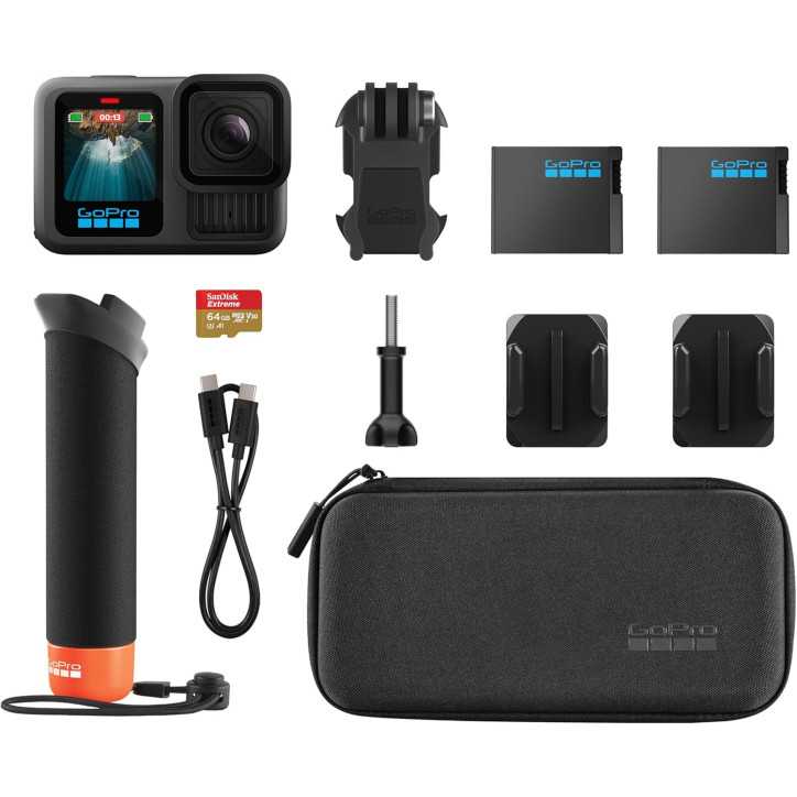 GoPro HERO13 Black Accessory Bundle with Handler, 2 Enduro Batteries, Mounts, 64GB MicroSD & Case GoPro HERO13 Black Accessory Bundle with Handler, 2 Enduro Batteries, Mounts, 64GB MicroSD & Case