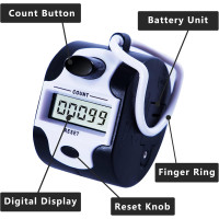 Handy Manual Digital Clicker Counter - 5-Digit Mechanical Tally Tool