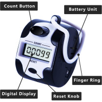 Handy Manual Digital Clicker Counter - 5-Digit Mechanical Tally Tool