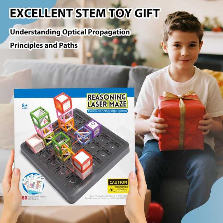 Jeu de réflexion Laser Maze - Jouet STEM, 60+ défis pour enfants 8-13 ans, cadeau éducatif Noël/Pâques Jeu de réflexion Laser Maze - Jouet STEM, 60+ défis pour enfants 8-13 ans, cadeau éducatif Noël/Pâques