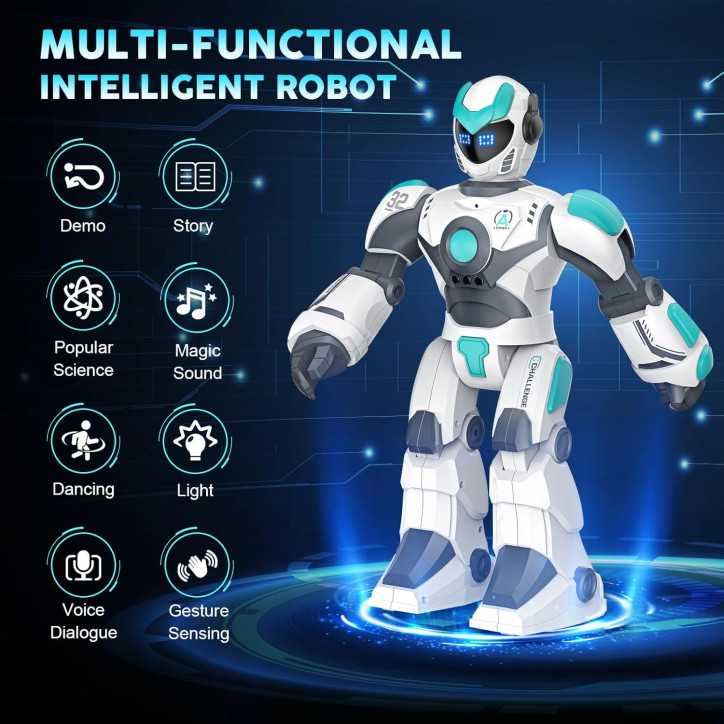 VATOS 15.4 Programmable Remote Control Robot Toy for Kids with Sing, Dance, Gesture & Voice Control