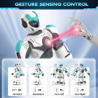VATOS 15.4 Programmable Remote Control Robot Toy for Kids with Sing, Dance, Gesture & Voice Control