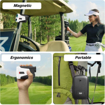 WOSPORTS Red OLED Golf Rangefinder 1200Y, 7X Magnification, Slope