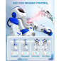 SONOMO Robot Programmable RC 2.4GHz avec Contrôle Gestuel pour Enfants 6-9 Ans - Version Améliorée Bleu/Blanc SONOMO Robot Programmable RC 2.4GHz avec Contrôle Gestuel pour Enfants 6-9 Ans - Version Améliorée Bleu/Blanc