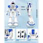 SONOMO RC Programmable Robot Toy for Kids 6-9, Gesture Control 2.4GHz, Upgraded Blue & White Version