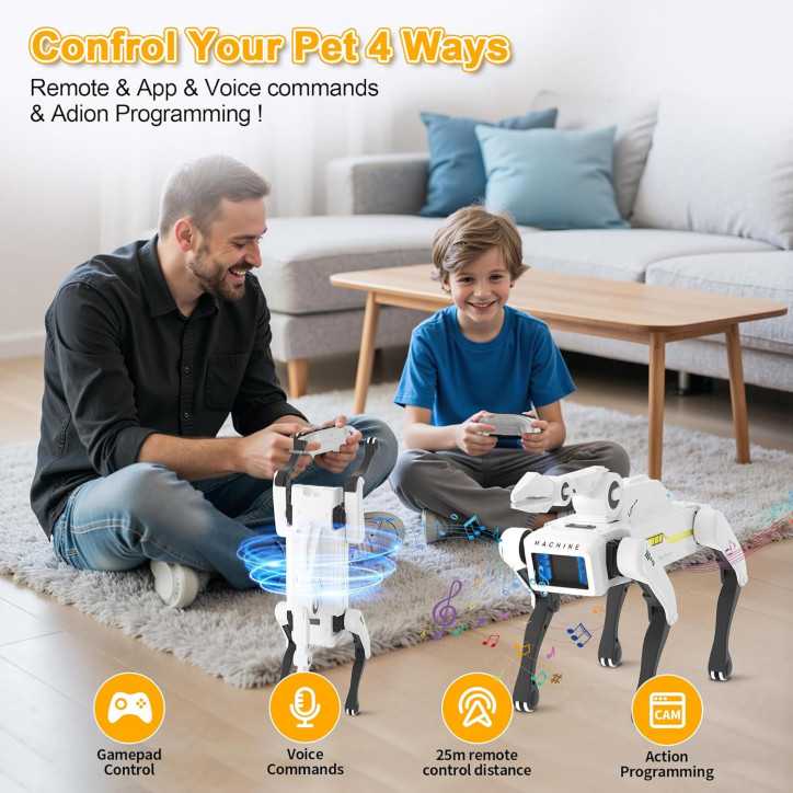 Interactive Robot Dog with Claw – STEM Pet, Voice & Remote Control, 30+ Actions, Durable for Kids 6+ Interactive Robot Dog with Claw – STEM Pet, Voice & Remote Control, 30+ Actions, Durable for Kids 6+
