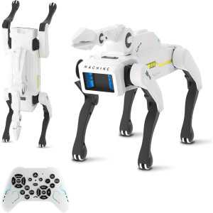 Robot Chien Interactif avec Griffe - Contrôle Vocal, 30+ Actions, Télécommande, Durable, Dès 6 Ans