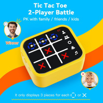 Rechargeable Tic Tac Toe & Brain Games - Portable Digital Puzzle Toy