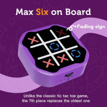 Jeu de Tic Tac Toe Électronique 3-en-1 Violet Portable