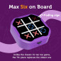 Jeu Électronique Tic Tac Toe 3-en-1 Portable Violet, Mode Silencieux, Amusant pour Enfants et Adultes