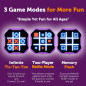Jeu Électronique Tic Tac Toe 3-en-1 Portable Violet, Mode Silencieux, Amusant pour Enfants et Adultes