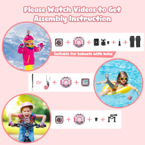 Caméra Étanche PROGRACE Kids 1080P HD pour Filles - Cadeau Enfant