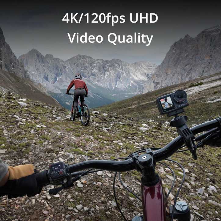 DJI Osmo Action 4 Essential Combo – 4K/120fps Waterproof Action Camera with 1/1.3 Sensor & 10-bit Color