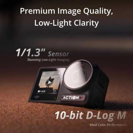 DJI Osmo Action 4 Essential Combo – 4K/120fps Waterproof Action Camera with 1/1.3 Sensor & 10-bit Color
