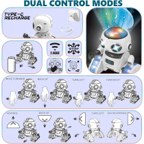 Aikmi Rechargeable Robot Toy for Kids 5-7 with Projector & Music