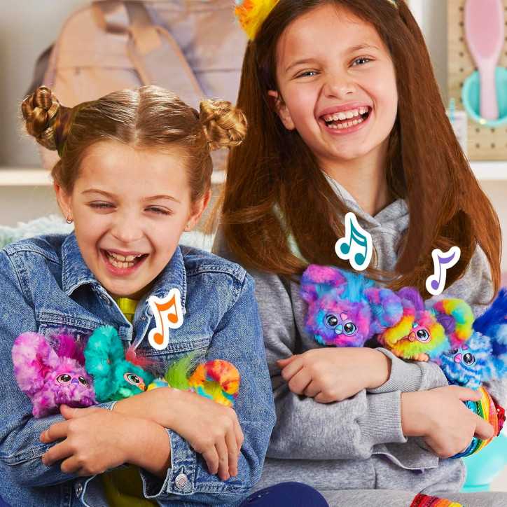 Furby Furblets 2-Pack Pix-Elle & Ooh-Koo, 45+ Sons, Peluches Électroniques Multicolores, 6+ ans